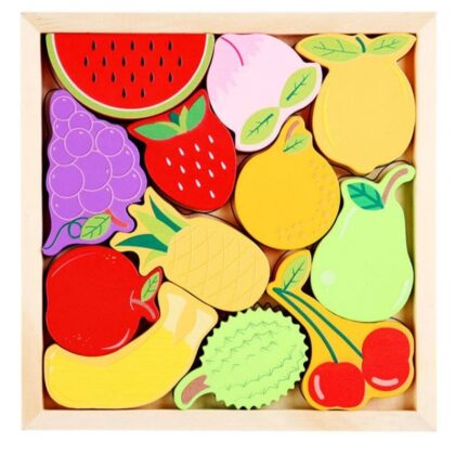 5 Sets Wooden Creative 3D Puzzle For Children Fruits