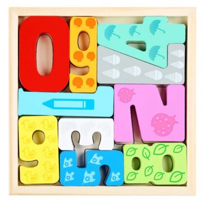 5 Sets Wooden Creative 3D Puzzle For Children Numbers