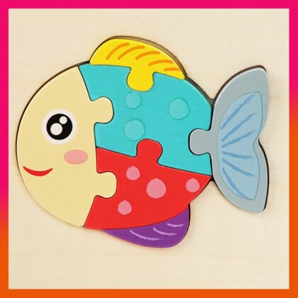 3 Sets Education Jigsaw Puzzle For Kids Fish