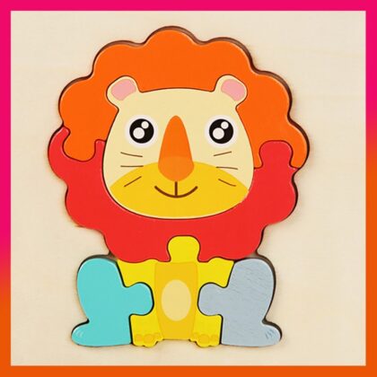 3 Sets Education Jigsaw Puzzle For Kids Lion