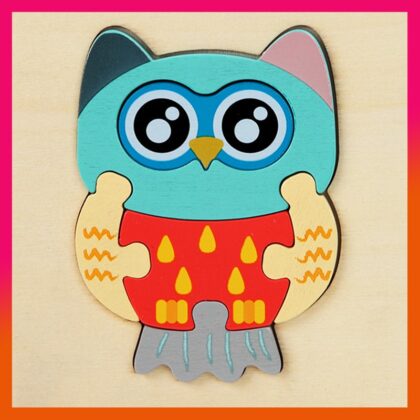 3 Sets Education Jigsaw Puzzle For Kids Owl