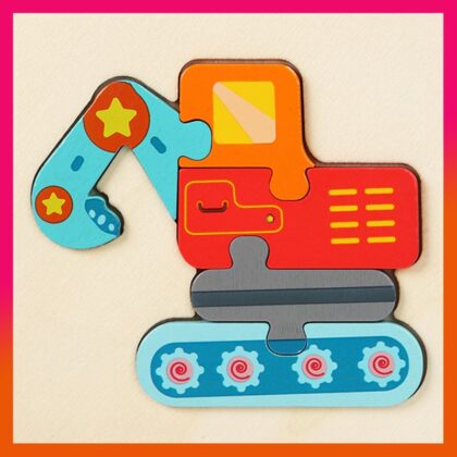 3 Sets Education Jigsaw Puzzle For Kids Digger