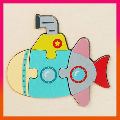 3 Sets Education Jigsaw Puzzle For Kids Submarine