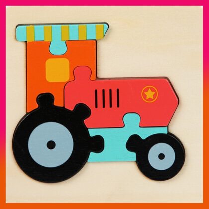 3 Sets Education Jigsaw Puzzle For Kids Train