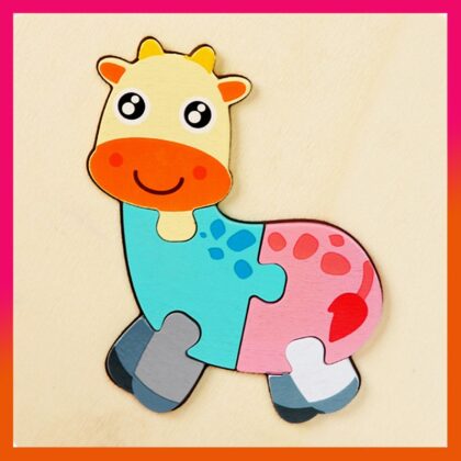 3 Sets Education Jigsaw Puzzle For Kids Giraffe