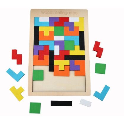 10 Sets Wooden Tetris Blocks