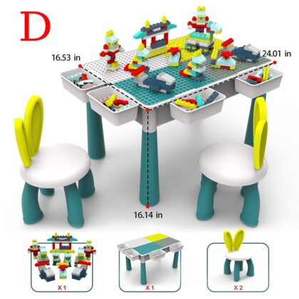 Big Building Blocks Table with Chairs D