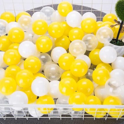 100pcs Water Pool Balls (Yellow, White, Transparent)