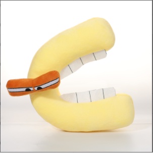 10 Pcs Alphabet Plush Doll C