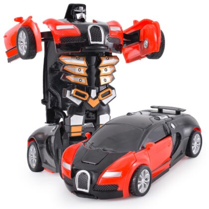 10 Pcs Transforming Toy Car (Red)