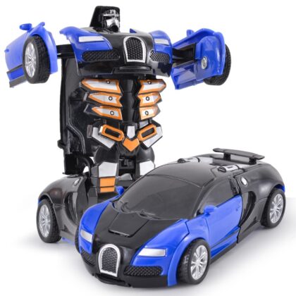 10 Pcs Transforming Toy Car (Blue)