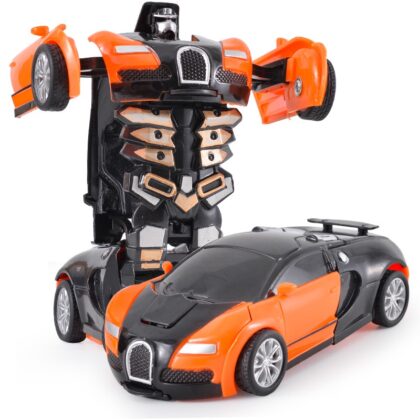 10 Pcs Transforming Toy Car (Orange)