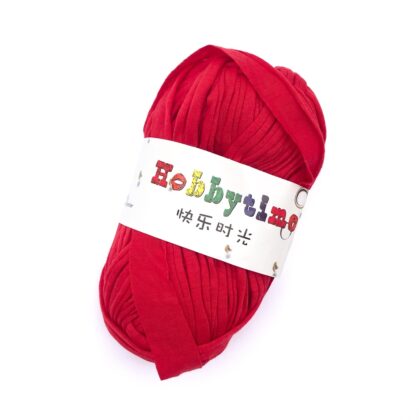 5 Rolls T-shirt Fabric Yarn (Bright Red)
