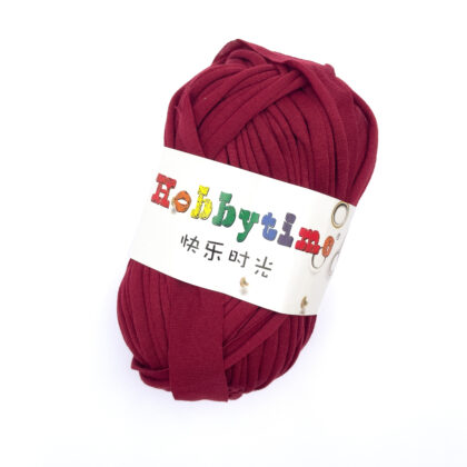 5 Rolls T-shirt Fabric Yarn (Wine Red)