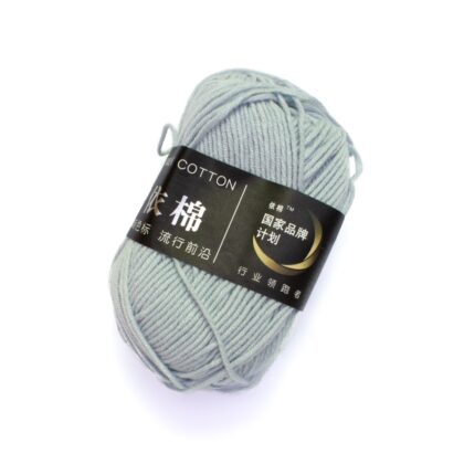 5 Rolls Milk Cotton Crochet and Knitting Yarn 4 Ply (Pale Blue)