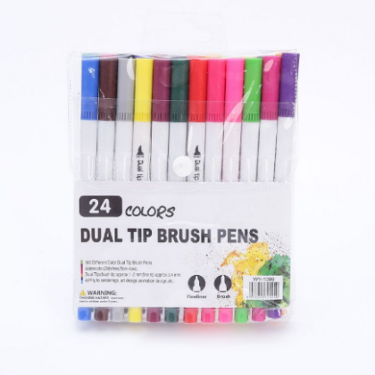 10 Sets Dual Tip Watercolor Brush Pens (24 Pcs)