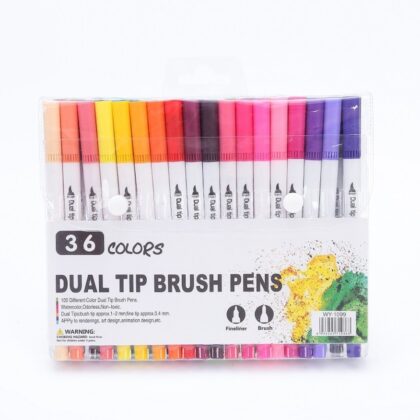 10 Sets Dual Tip Watercolor Brush Pens (36 Pcs)