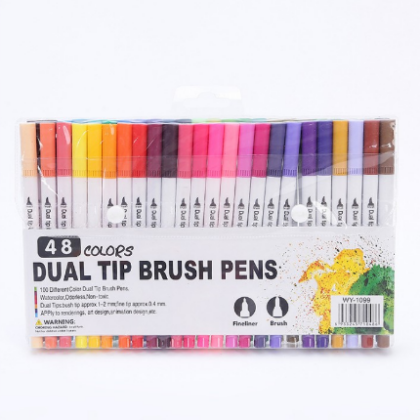 10 Sets Dual Tip Watercolor Brush Pens (48 Pcs)