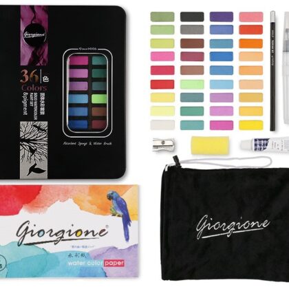 10 Sets Giorgione Watercolor Paint 36 Colors (Black)