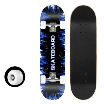 9-Ply Skateboard A-grade (Blue Flame)